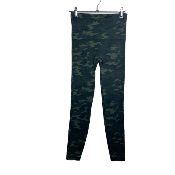 SPANX | Green Camo Seamless Legging Look At Me Now Tummy Control Ankle - Picture 1 of 4